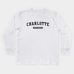 Charlotte, NC Kids Long Sleeve T-Shirt